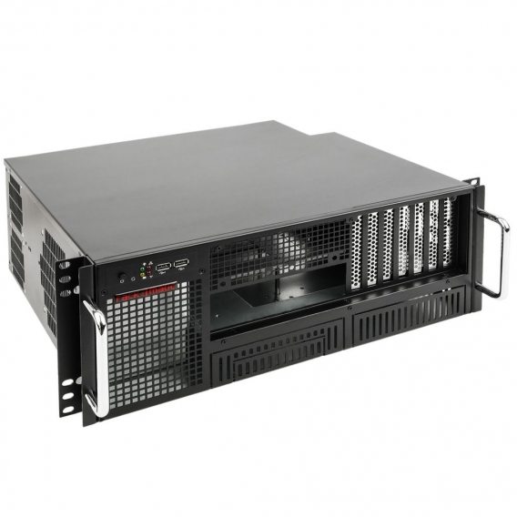 RackMatic - Server Gehäuse Chassis Rack 19" IPC ATX 4HE 2x5.25" 6x3.5" Tiefe 380mm