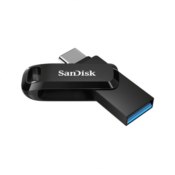 SanDisk Ultra Dual Drive Go - 64 GB - USB Type-A / USB Type-C - 3.2 Gen 1 (3.1 Gen 1) - 150 MB/s - Drehring - Schwarz