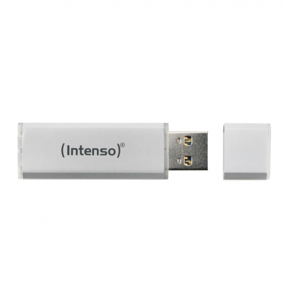 Intenso Alu Line USB 2.0 mit Kappe, 4 GB, silber