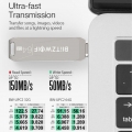 BlitzWolf 64GB 64G 2 in 1 Typ C USB Stick 3,0 Flash-Laufwerk mit 360 ° -Drehung Ultra Fit Memory Stick