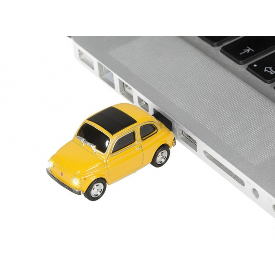 GENIE Autodrive Fiat 500 32GB USB Stick Auto Gelb Speicherstick Flash Drive