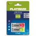 Platinum TWS 2x 64 GB USB-Stick USB 3.0 Laufwerk in Schlüsselanhänger-Format im praktischen 2er Pack mit 128 GB Gesamtspeicher