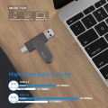 USB C Stick HUGERSTONE USB Stick 64GB 3 in 1 USB Stick, Type-C USB 3.0 Stick, Speicherstick für MacBook Pro, Android Handy, Pad,
