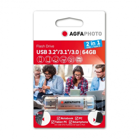 AgfaPhoto USB 3.0 2in1      64GB USB-TypeC
