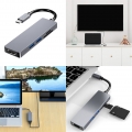 5in1 USB Hub Adapter HDMI Port Converter 2 USB 3.0 SD / TF-Dock an Typ C für Notebook