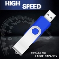 Pyzl USB Sticks 16GB 10 Stück. USB 2.0 16GB 10 Stück 360 Grad USB Stick High Speed Datenspeicher Memory Stick (Blau)
