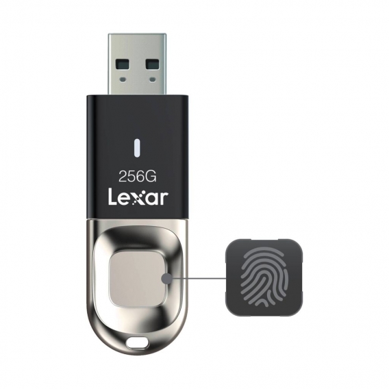 Lexar JumpDrive Fingerabdruck F35 256 GB, USB 3.0, Schwarz
