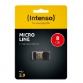 Intenso 8GB Micro Line, 8 GB, USB 2.0, Kappe, 20 x 15 x 7 mm