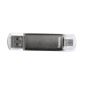 hama 114872 USB-Stick Laeta Twin grau 128 GB