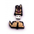 Onwomania Schäferhund Hund WachhundBraun USB Stick USB Flash Drive Speicherstick 8GB USB 2.0