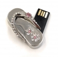 Onwomania Sandale Flip Flop Silber Funny USB Stick 16 GB USB 2.0