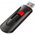 Sandisk Cruzer Glide, 128 GB, USB Typ-A, 2.0, Dia, 6,8 g, Schwarz, Rot