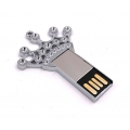Onwomania Krone Silber Anhänger Funny USB Stick 32 GB USB 2.0