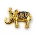 Onwomania Goldener Elefant aus Metall Zoo Tier Funny USB Stick 8 GB USB 2.0