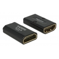 Delock Adapter High Speed HDMI mit Ethernet – HDMI-A Buchse ＞ HDMI-A Buchse 4K Gender Changer schwarz