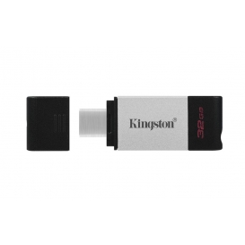 More about Kingston DataTraveler 80 - 32 GB - USB Typ-C - 3.2 Gen 1 (3.1 Gen 1) - 200 MB/s - Kappe - Schwarz - Silber