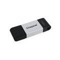 Kingston DataTraveler 80 - 32 GB - USB Typ-C - 3.2 Gen 1 (3.1 Gen 1) - 200 MB/s - Kappe - Schwarz - Silber