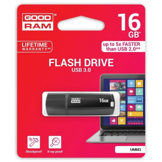Good Ram USB Speicher Stick USB 3.0 16GB Flash Drive Schwarz