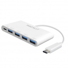 More about Macally UC3HUB4C, USB-C 3.1 Hub mit 4 Ports + 1xUSB-C, 10 cm Kabel, weiß