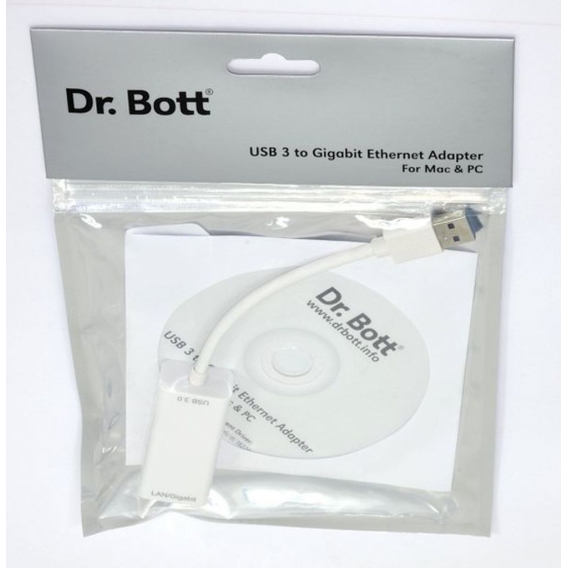 Dr. Bott® USB 3.0 to Gigabit Ethernet Adapter, für Mac & PC