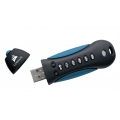 Corsair Padlock 3 64GB - 64 GB - USB Typ-A - 3.2 Gen 1 (3.1 Gen 1) - Kappe - 150 g - Schwarz - Blau