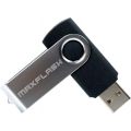 MaxFlash 4 GB USB Drive 2.0, 4 GB, USB 2.0, 8 MB/s, Schwarz, 5,5 cm, 1,9 cm