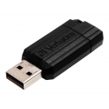Verbatim PinStripe USB Drive 4GB - Black, 4 GB, USB 2.0, 10 MB/s, 21 mm, 54 mm, 9.22 mm