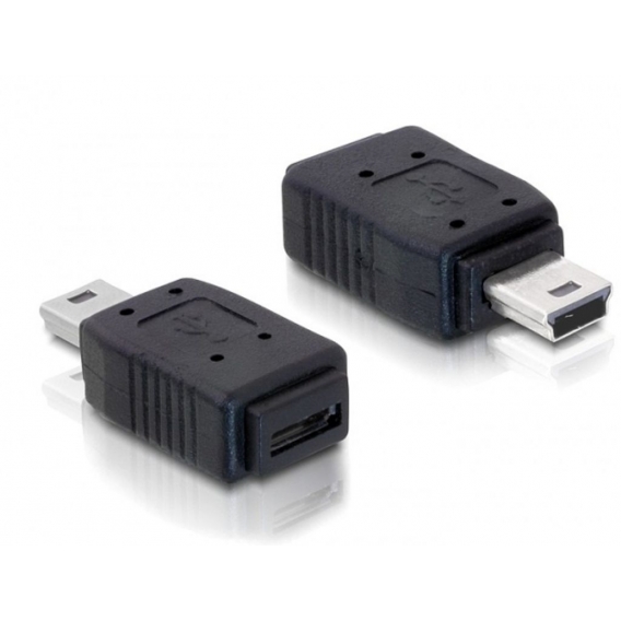 Adapter USB micro A+B Buchse an mini USB 5pin Stecker, Delock® [65155]