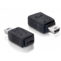 Adapter USB micro A+B Buchse an mini USB 5pin Stecker, Delock® [65155]