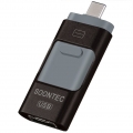 SOONTEC  Details 128 GB SCHWARZ 3.0 USB-Stick Memory Stick 3 in1 USB-C/PC/iPhone