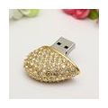 INSKER 16GB USB 2.0 Flash-Speicher Stift Laufwerk U-Disk Kristallherz Schlüsselanhänger Geschenke