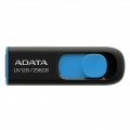 ADATA 256GB USB 3.0-Speicher-Stift, UV128, einziehbar, capelllos, schwarz & blau