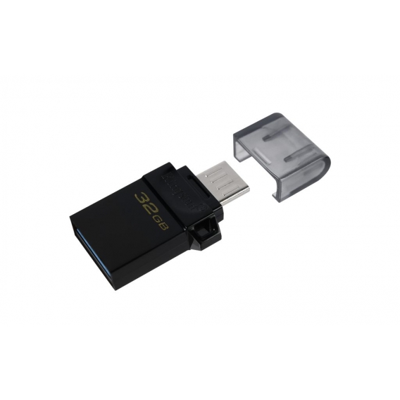 Kingston Technology DataTraveler microDuo3 G2, 32 GB, USB Type-A / Micro-USB, 3.2 Gen 1 (3.1 Gen 1), andere, 1,7 g, Schwarz