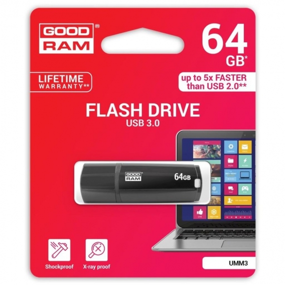 Good Ram USB Speicher Stick USB 3.0 64GB Flash Drive Schwarz