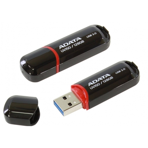 ADATA AUV150-128G-RBK - 128 GB - USB Typ-A - 3.2 Gen 1 (3.1 Gen 1) - Kappe - Schwarz