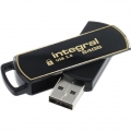Integral 64GB Secure 360 Encrypted USB 3.0, 64 GB, USB Typ-A, 3.2 Gen 1 (3.1 Gen 1), Drehring, 5 g, Schwarz, Gold