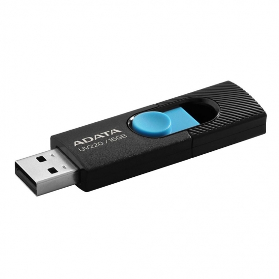 ADATA UV220, 16 GB, USB Typ-A, 2.0, Dia, 7,5 g, Schwarz, Blau