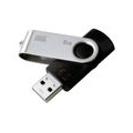 Goodram 8GB USB 2.0, 8 GB, 2.0, USB-Anschluss Typ A, 20 MB/s, Drehring, Schwarz, Silber
