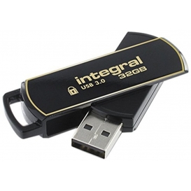 More about Integral 32GB Secure 360 Encrypted USB 3.0, 32 GB, USB Typ-A, 3.2 Gen 1 (3.1 Gen 1), Drehring, 5 g, Schwarz, Gold