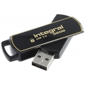 Integral 32GB Secure 360 Encrypted USB 3.0, 32 GB, USB Typ-A, 3.2 Gen 1 (3.1 Gen 1), Drehring, 5 g, Schwarz, Gold
