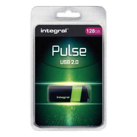 Integral 128GB USB2.0 Memory Flash Drive (Memory Stick) Pulse Green