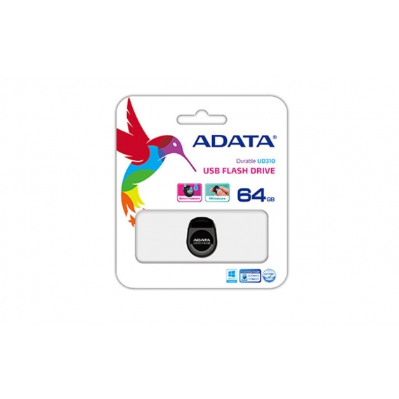 ADATA UD310 - 64 GB - USB Typ-A - 2.0 - Kappe - 2,5 g - Schwarz