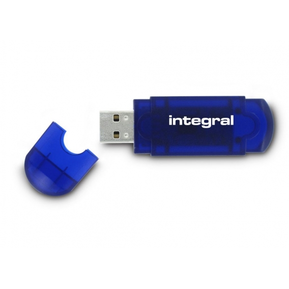 Integral 32GB USB2.0 Memory Flash Drive (Memory Stick) Evo Blue