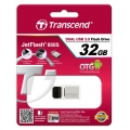 Transcend USB Stick JetFlash 880 |  USB OTG | 32GB | Silber