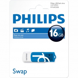 More about USB 2.0 Stick Philips FM16FD05B/10, 16GB, Vivid Edition, White, Blue