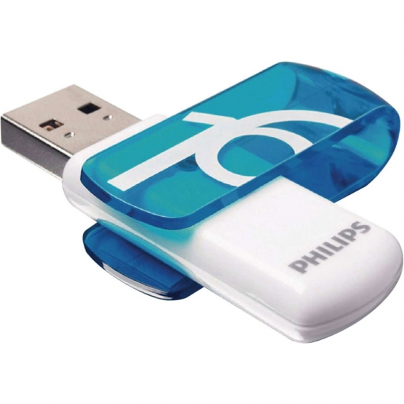 USB 2.0 Stick Philips FM16FD05B/10, 16GB, Vivid Edition, White, Blue
