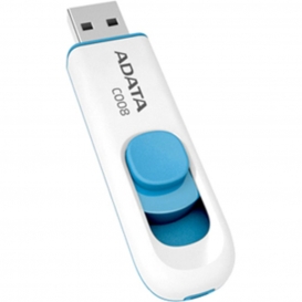 More about ADATA C008, 16 GB, USB Typ-A, 2.0, Dia, 10 g, Blau, Weiß