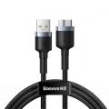 Baseus Cafule strapazierfähiges Nylonkabel USB 3.0 / Micro-USB SuperSpeed 2 A 1 m graues Kabel (CADKLF-D0G)