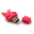 Onlineworld2013 Pinker Hase niedlich Ostern Funny USB Stick 128 GB USB 3.0