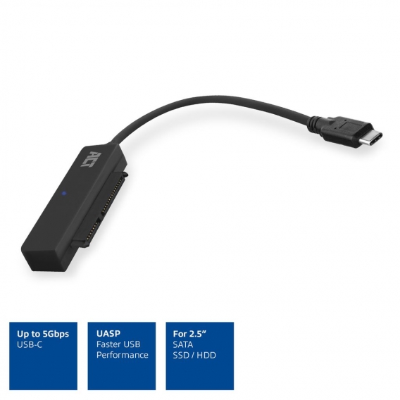 ACT  SATA-Adapterkabel für SSD/Festplatte, USB-C 3.1 (Gen 1) auf 2,5-Zoll-SATA AC1525